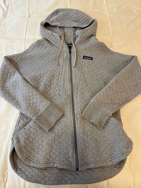 Patagonia Quilted Zip Hoodie - Heather Gray
